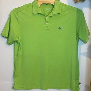 Neon Green Tommy Bahama Island Zone Supima Cotton Polo/golf shirt. Size XL